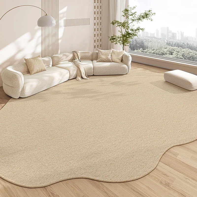 Beige Irregular Carpet Artistic Striped Geometric Rugs Luxury Living Room Decoration Carpets Easy Care Non Slip Bedroom Rug 양탄자