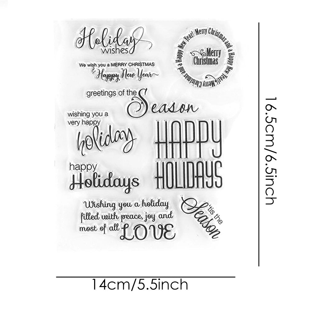 Thanksgiving Day Clear Stamp Phrase Macarons Transparent Silicone Stamps  for Card Making DIY Scrapbooking Embossing Stencils