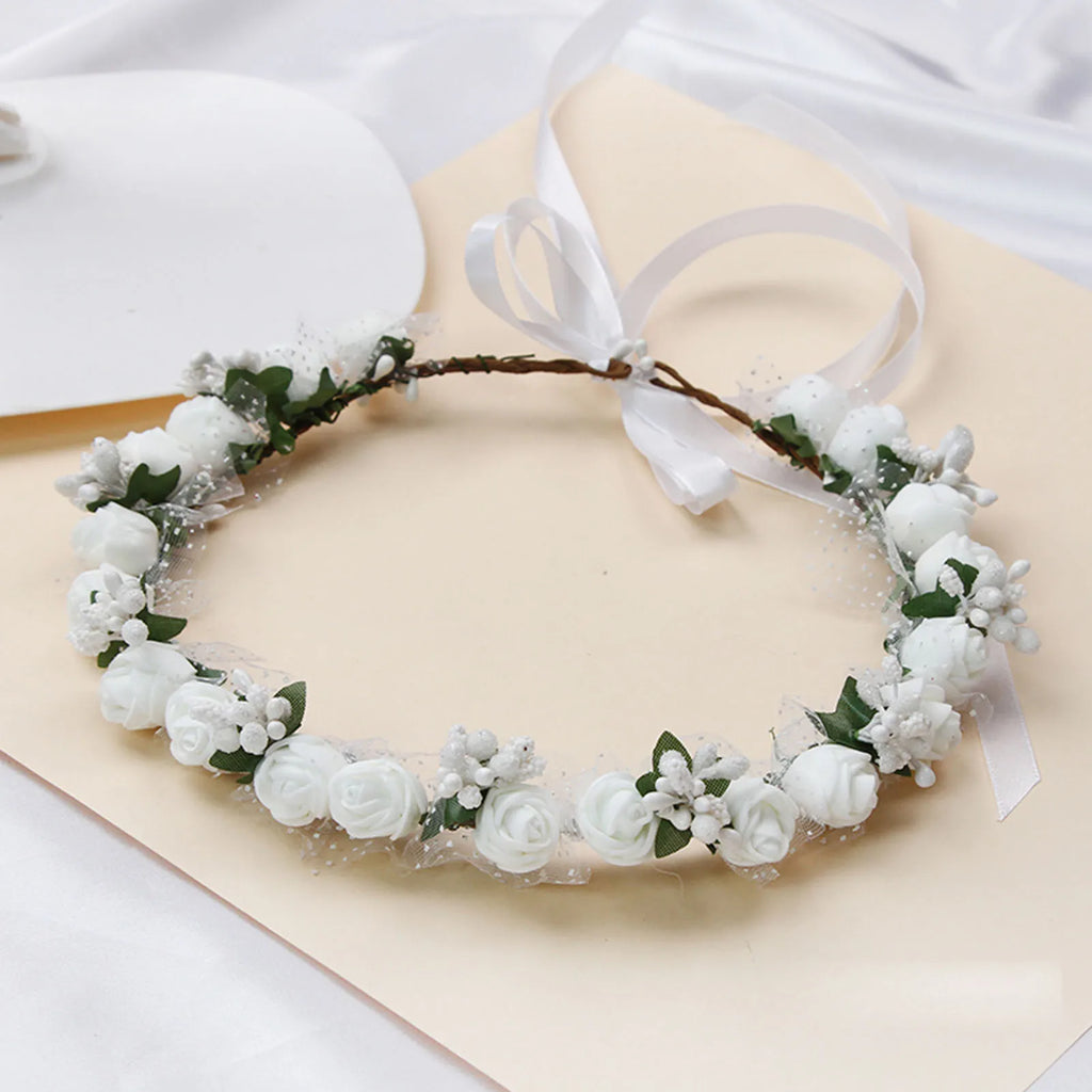 Bridal Flower Headband Bohemian Flower Crowns Floral Garland Wedding Wreaths Hair Vine Headpiece Wedding Hair Accessories