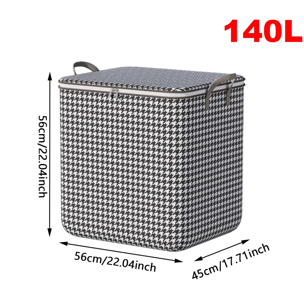 100L Dirty Clothes Bag Box Foldable Laundry Hamper Basket with Bamboo Handle&Lid with Removable Liner Bag for Laundry Room Dorm