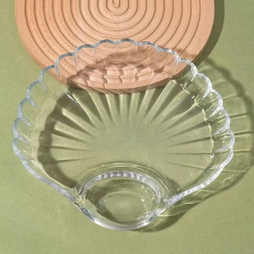 Shell DishTransparent Dumpling Plate with Vinegar Discs Sushi Breakfast Dried Fruit Snack Shell Spitting Dish Fruit Plate