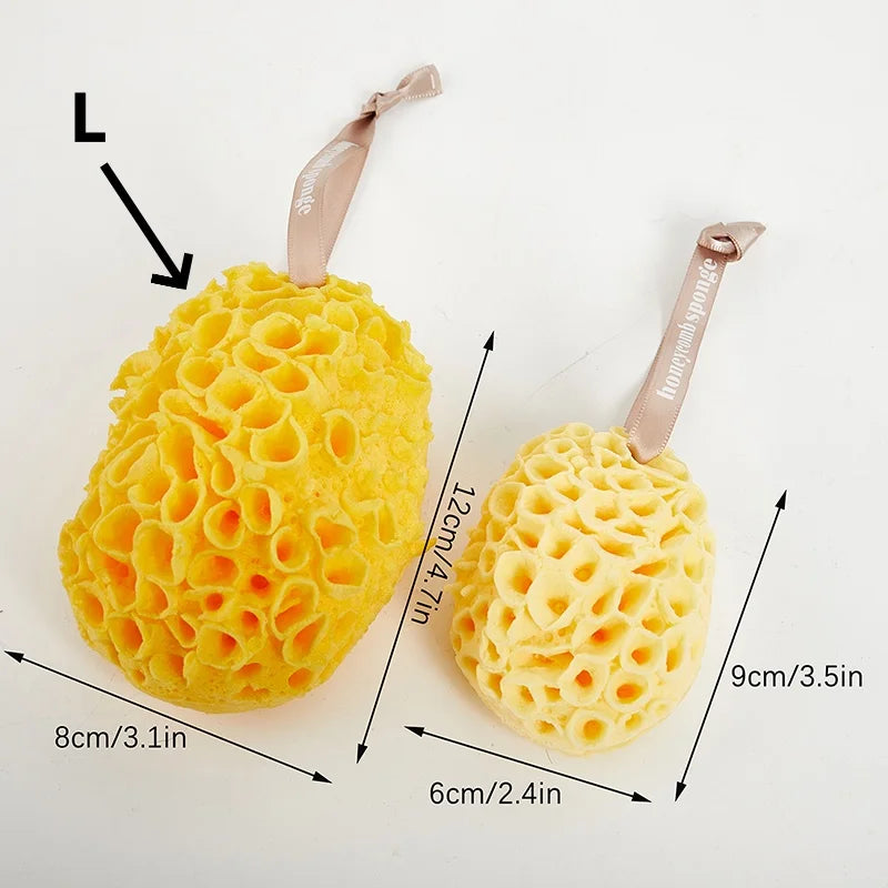 1PC M/L Natural Sea Wool Sponge Replacement Dead Skin Remover Cleaning Foam Washing Massager Pouf Shower Exfoliating Sponge Body