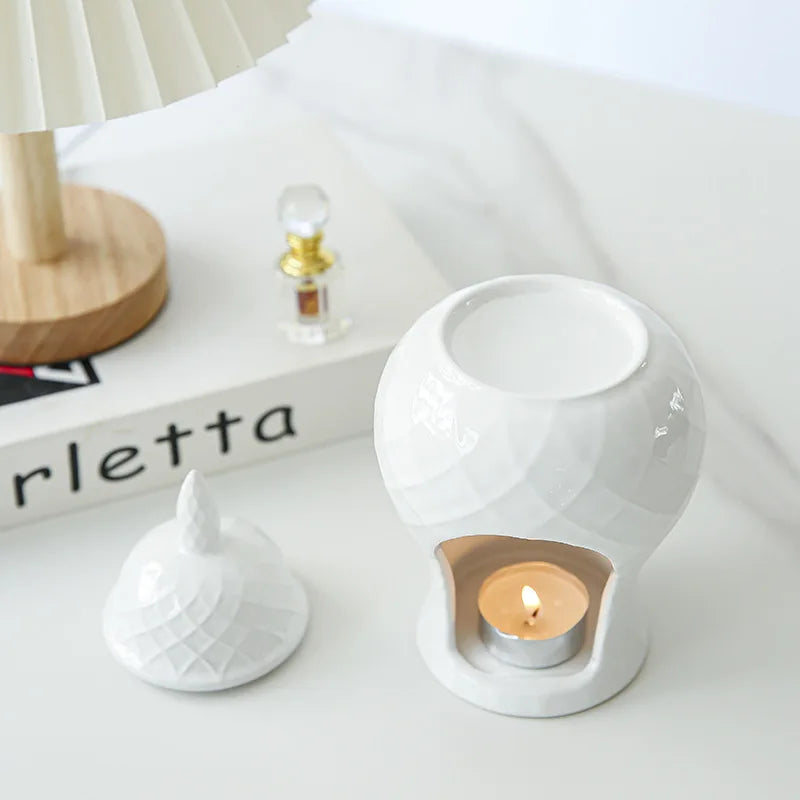 Ceramic Aromatherapy Stove Lamp Incense Wax Stove Household Candle Lamp Ceramic Wax Melting Device