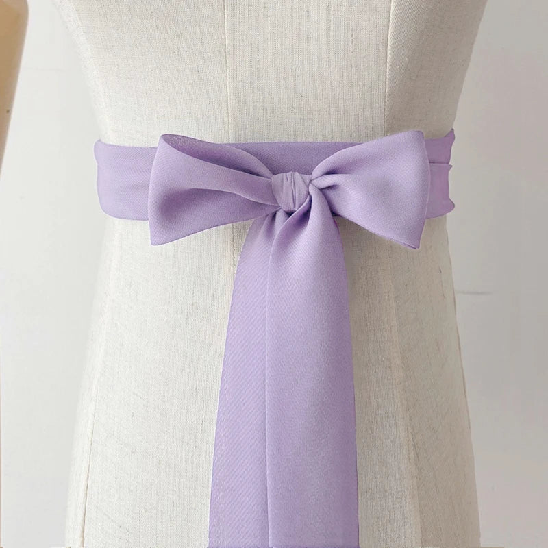 Traditional Chinese Girdle Hanfu Belt 200cm Summer Chiffon Belt Hanfu Waistband Dress Lace Up Long Ribbon Dress Sash Straps