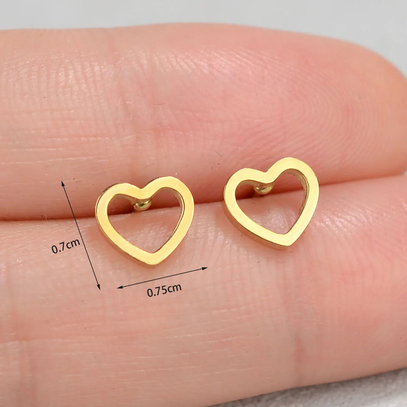 Minimalist Stainless Steel Earings Mini Heart Star Geometric Stud Earrings For Women Cute Cat Dog Flower Leaf Earrings Jewelry