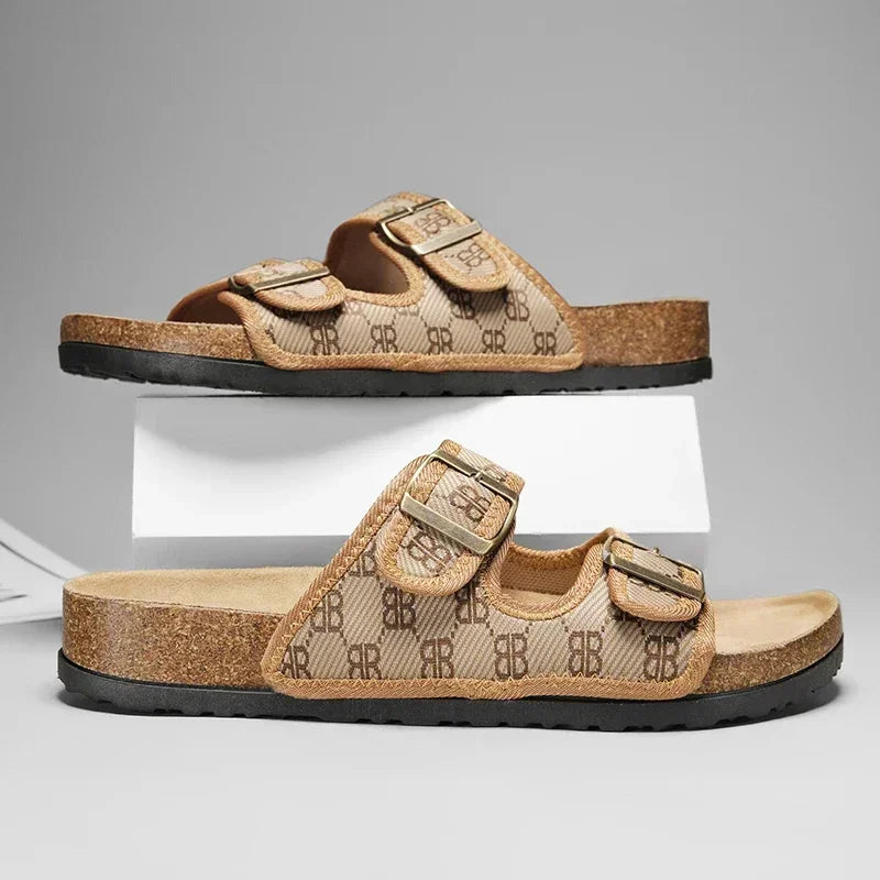 Man's Leather Sandal for Men Beach Sandals Men 2025 Designer Men's Shoes Men's Comfortable Slipper Original Brands Shoes Summer