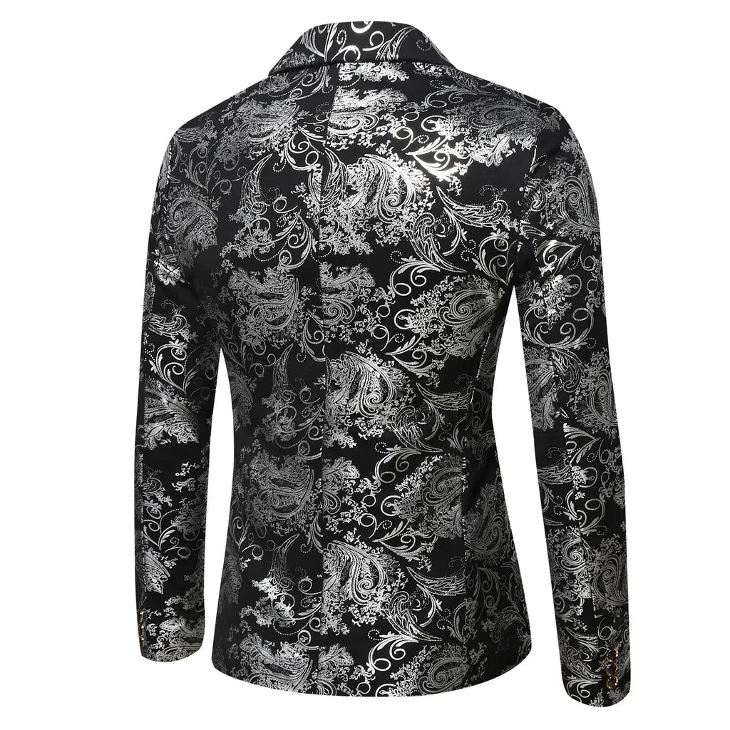Blazer Mens Jacket Fashion Business Handsome British Style Casual Slim-fit Print Wedding Work Hot Chick At The Bar  Blazers