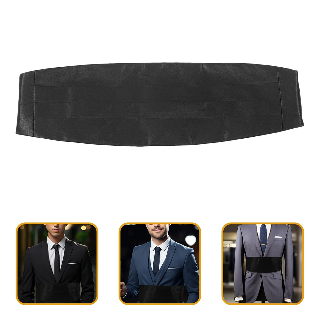 Men's Girdle but Belt Corset Suit Tuxedo Cummerbund Iron for Bridegroom Man Evening