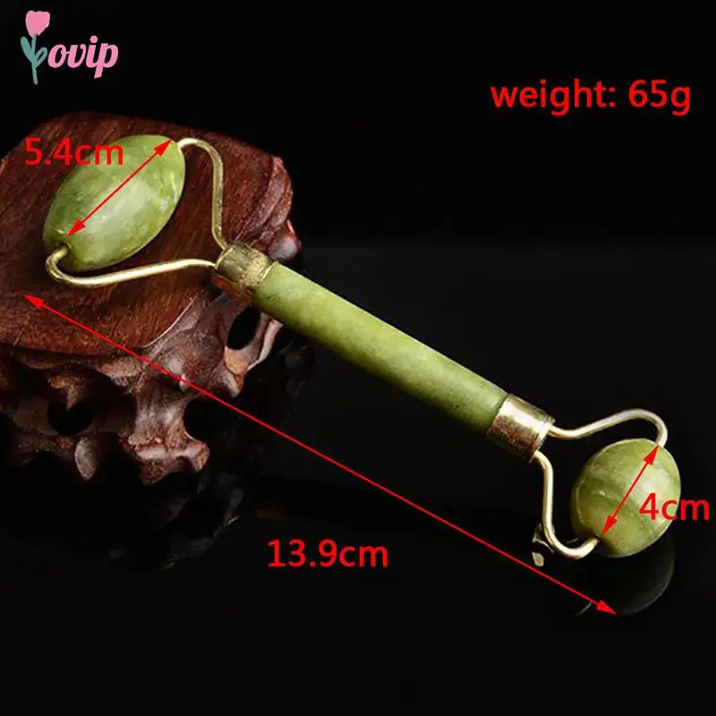 1 Pcs Portable Pratical Facial Massage Roller Natural Jade Anti Wrinkle Face Slimming Shaper Body Foot Relaxation Beauty Tool