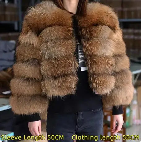 2024 new natural fur premium luxury winter real fur coat