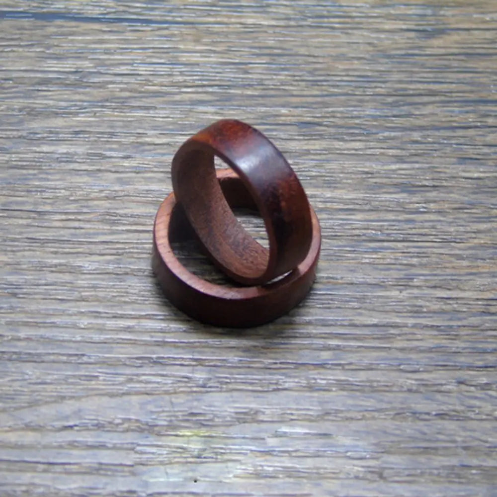 Trend Sandalwood Ebony Natural Wood Rings Pagan Retro Pull Finger Mens Ebony Finger Ring Jewelry New Year Gift for Women Men