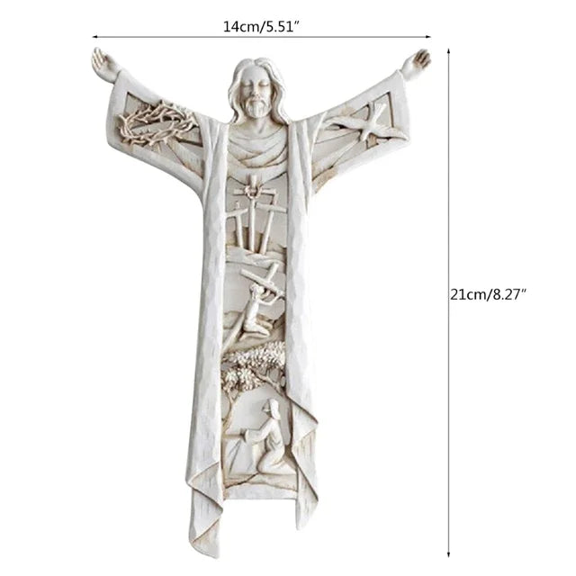 Resurrected Christ's Last Supper Wall Cross First Eucharist Baptism Christian Gift Religious Hanging Decoration Accessories