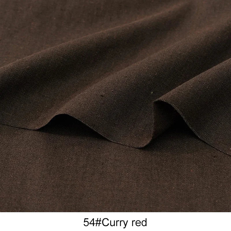 0.5/1/2 Yard Solid Color Cotton Linen Fabric Colorful Patchwork Seam Material DIY Curtain Home Textile Tablecloth Sewing Fabric
