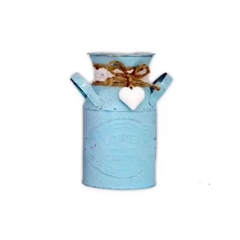 Vintage Shabby Metal Flower Vase Tin Pitcher Jug Plants Wedding Bucket Home Garden Decoration Dining Bar Decoration Iron Crafts