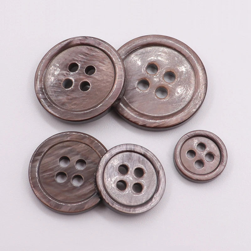 10Pcs Natural Pearl Shell Buttons for Clothing Sewing Accessories Scrapbooking DIY Crafts Garment Decoration Round Shell Button