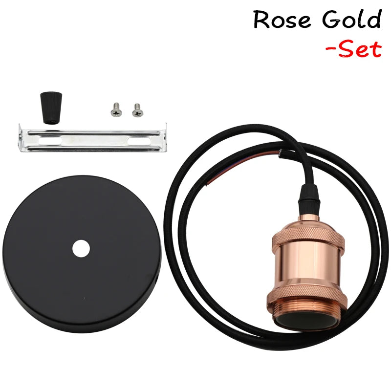 Vintage Retro Edison Lamp Pendant light E27 Socket Pendant lights Screw Bulb base Aluminum Light Industrial Retro Lamp Holder