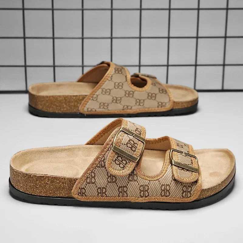 Man's Leather Sandal for Men Beach Sandals Men 2025 Designer Men's Shoes Men's Comfortable Slipper Original Brands Shoes Summer