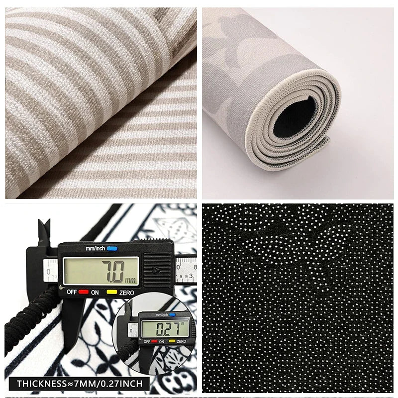 Living Room Large Carpet for Bedroom Bedside Floor Mat Bohemian Style Animal Plant Carpets Retro Home Decoration Rug 대형 거실 카펫