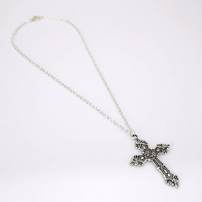 Fashion Christian Necklaces for Women Wen Gift Vintage Gothic for Pendant Long Chain Necklace Choker Goth Punk Jew