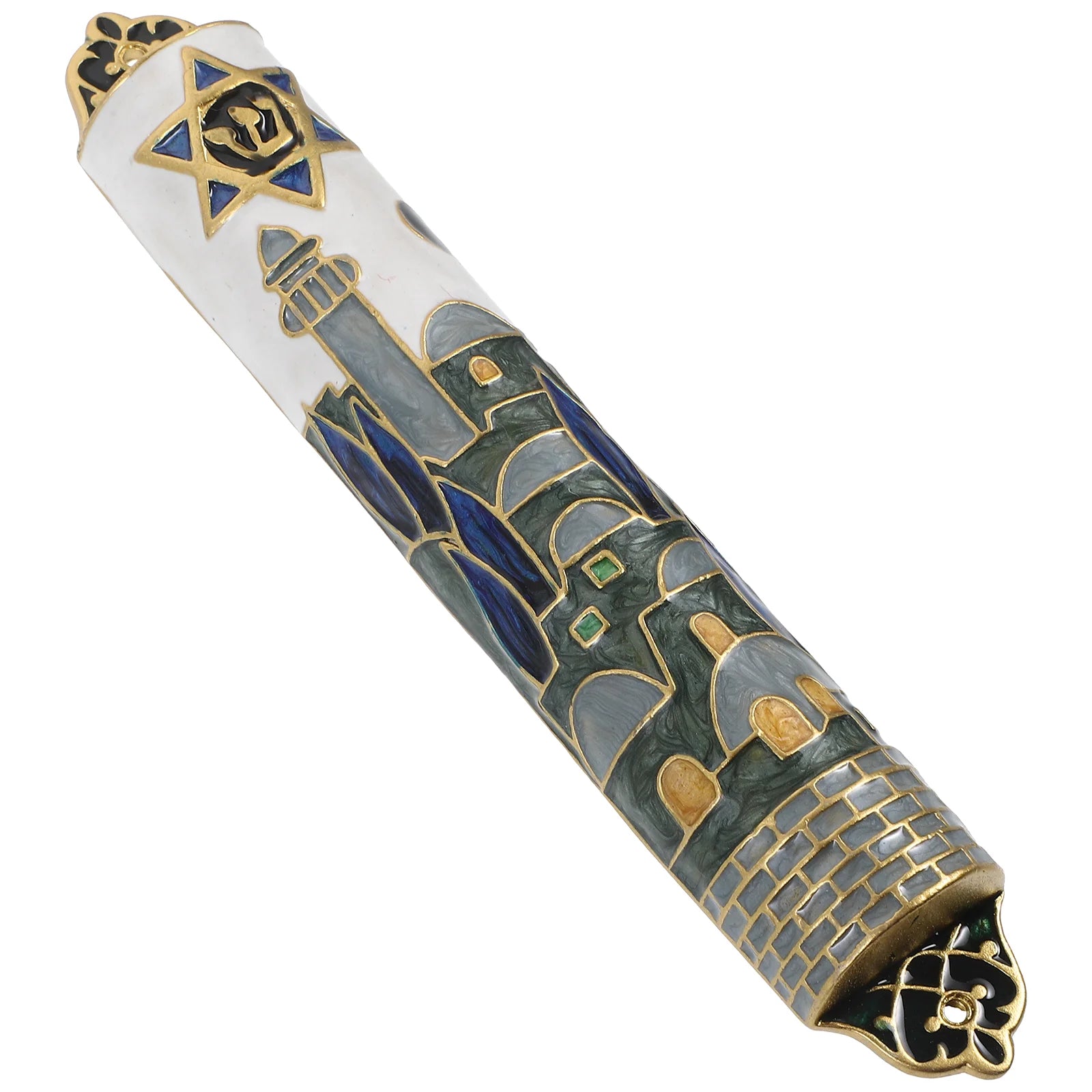 Doorpost Scroll Mezuzah Decor Symbols Prayer Scripture House Metal Craft Judaica Religious Retro