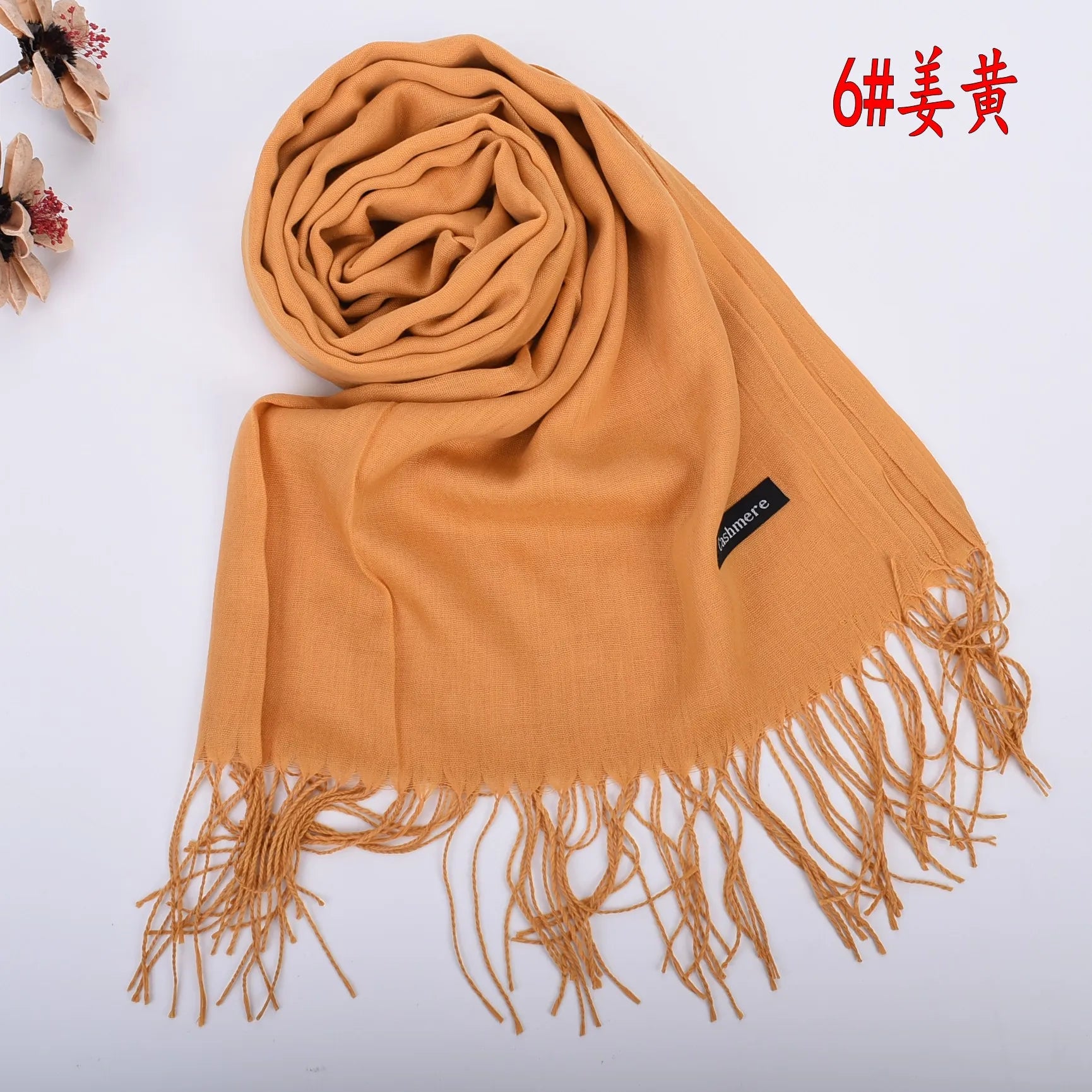 New autumn and winter solid color scarf for both men and women, 100g single color headscarf shawl