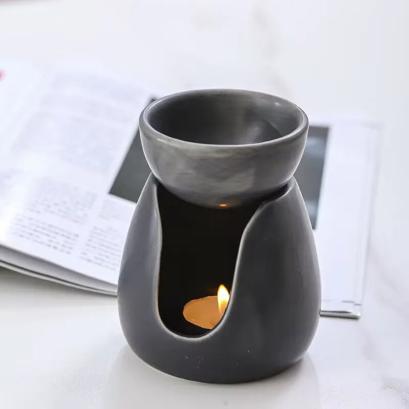 Fine ceramic decorative ceramic oil burner, aroma lamp, tea light holder, aroma diffuser, essential oil and wax heater drop ship