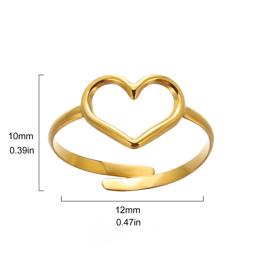 Retro Stainless Devil's Eye Rings For Women Men Punk Sun Adjustable Opening Ring Hipster Minimalist Round Heart Ring Jewelry New