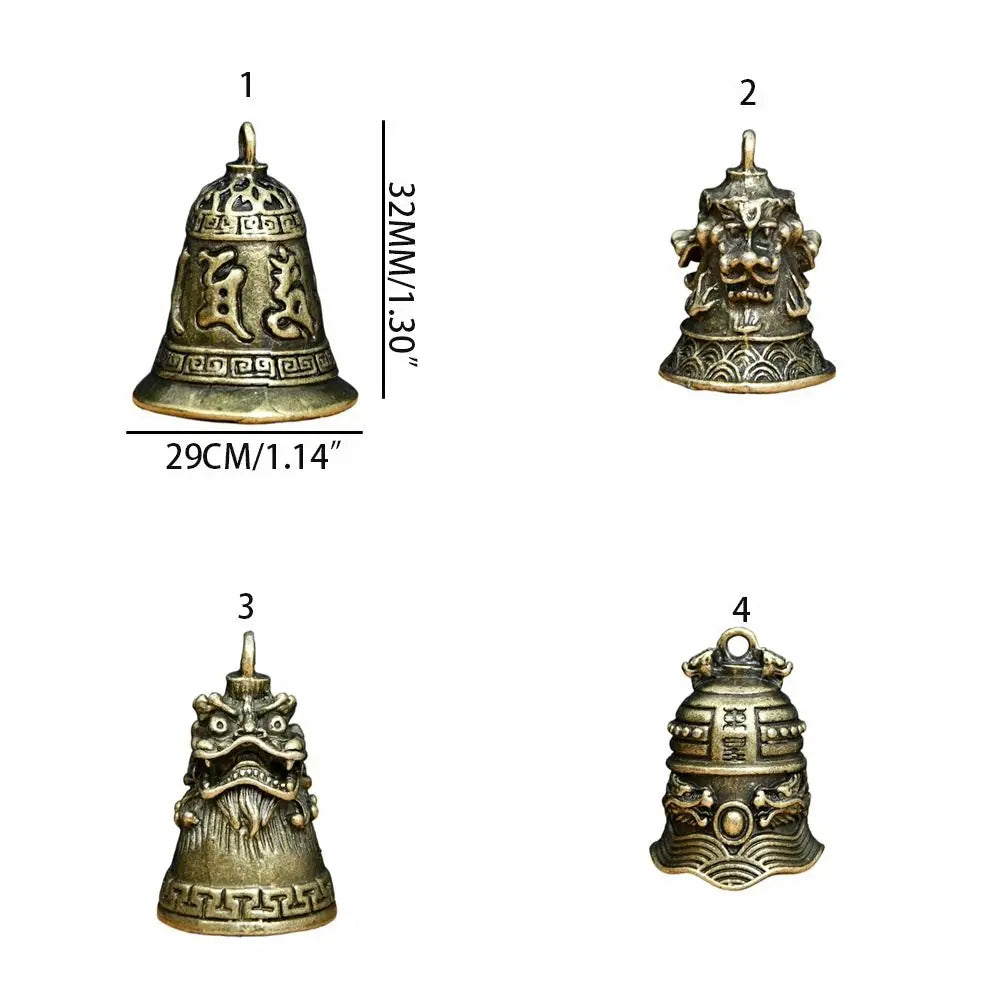 Decoration Brass Handicraft Bell Key Car Button Wind Bell Tibetan Bronze Bell Creative Gift Home Decoration Pendant Christmas