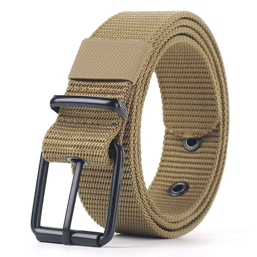 New Canvas Belts for Men Fashion Metal Pin Buckle Outdoor Work Military Tactical Strap Male Nylon Belt for Pants Jeans Waistband