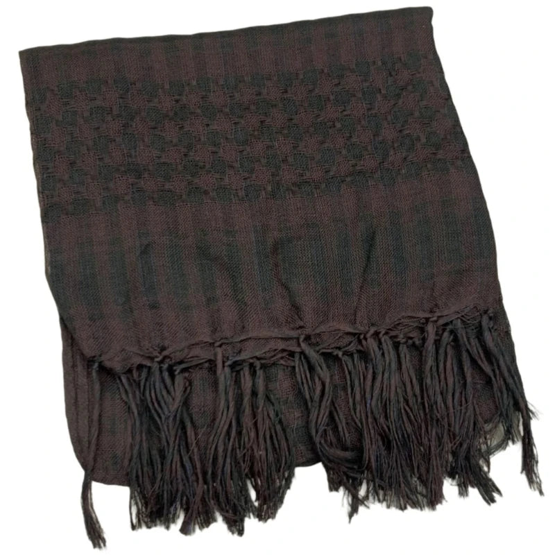 Classical Headwrap Shemagh Scarf for Sun Protections Arab Keffiyeh Headscarf Arabian Dubai Headcover Ethnic Hijab Shawl