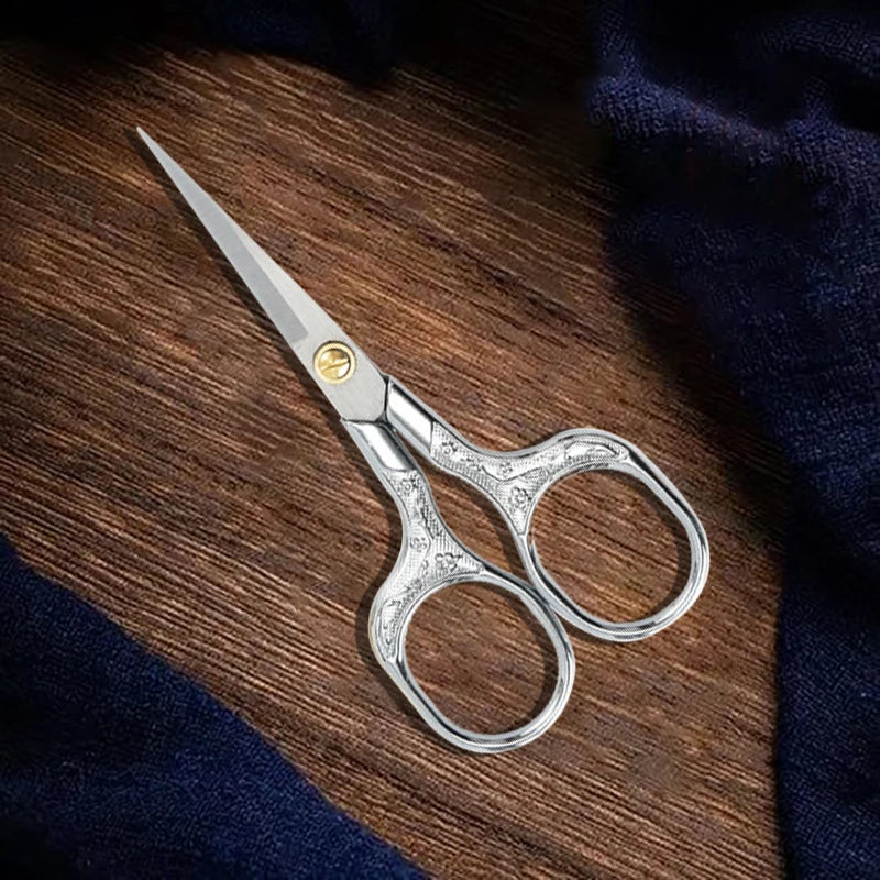Small Vintage European Style Scissors Stainless Steel For Cross Stitch Cutting Embroidery Sewing Handcraft Craft DIY Art Work