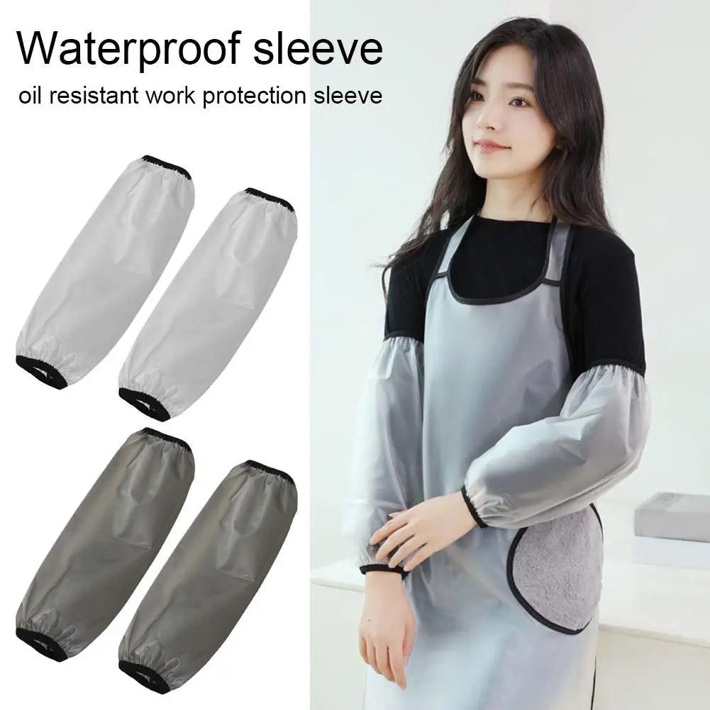 Waterproof Sleeves Long Oversized Solid Color Anti-oil Clean To Protective Multipurpose Easy Sleeves Work Sleeves L5D2