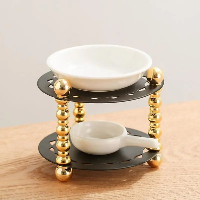 E8BD Ceramics Essential Oil Burners Fragrances Lamp with Spoon for Home Decors