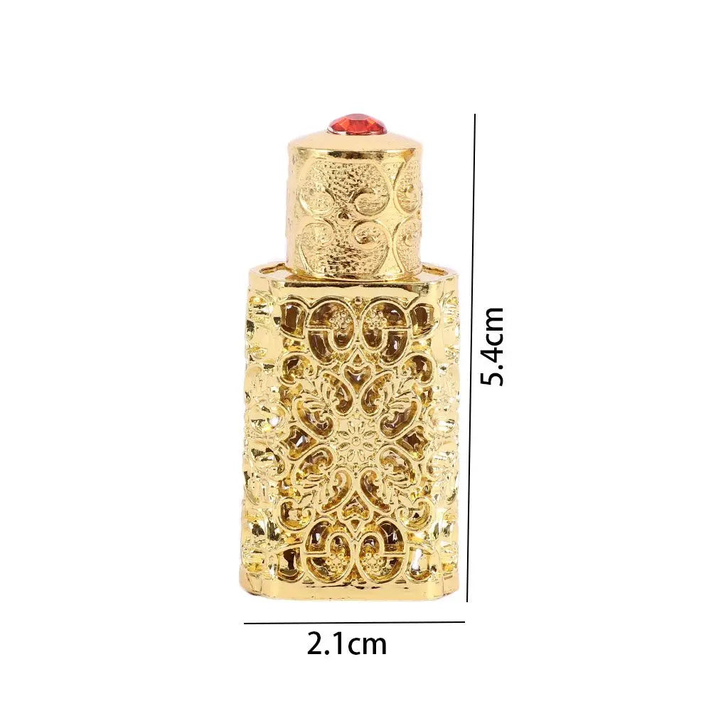 Arab Style Royal Bottle Antiqued Metal Wedding Decoration Gift Cosmetic Container Essential Oils Bottle Perfume Bottle