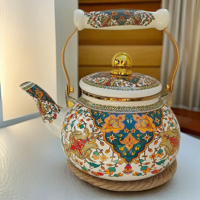 Kettle, Thickened 2.5 Liters Enamel Enamel Teapot Hot Kettle Milk Teapot Ceramic Pot for Induction Cooker Tea Pot 2