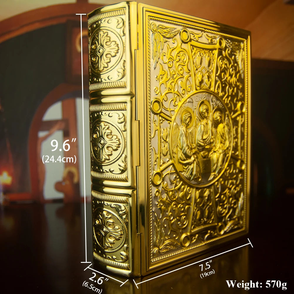 Eastern Orthodox Holy Scriptures Gospel Book Cover  For Church With High Quality Handmade And Gold Plating