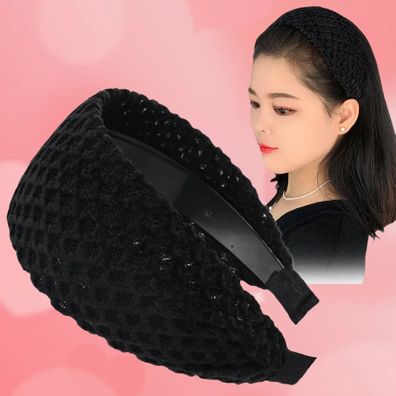 New, wide-brimmed headband, covering white hair, women's face washing, makeup headband, autumn and winter hair accessories.
