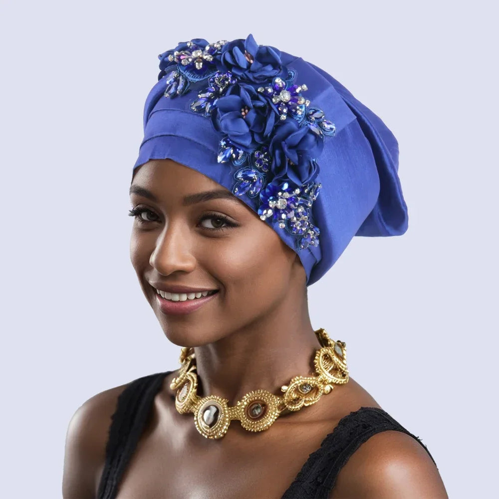 Gele Headtie Already Made African Head Wraps for Women Turban Femme Gelee Nigerian Aso Oke Bonnet Femme Diamonds Headtie 2025