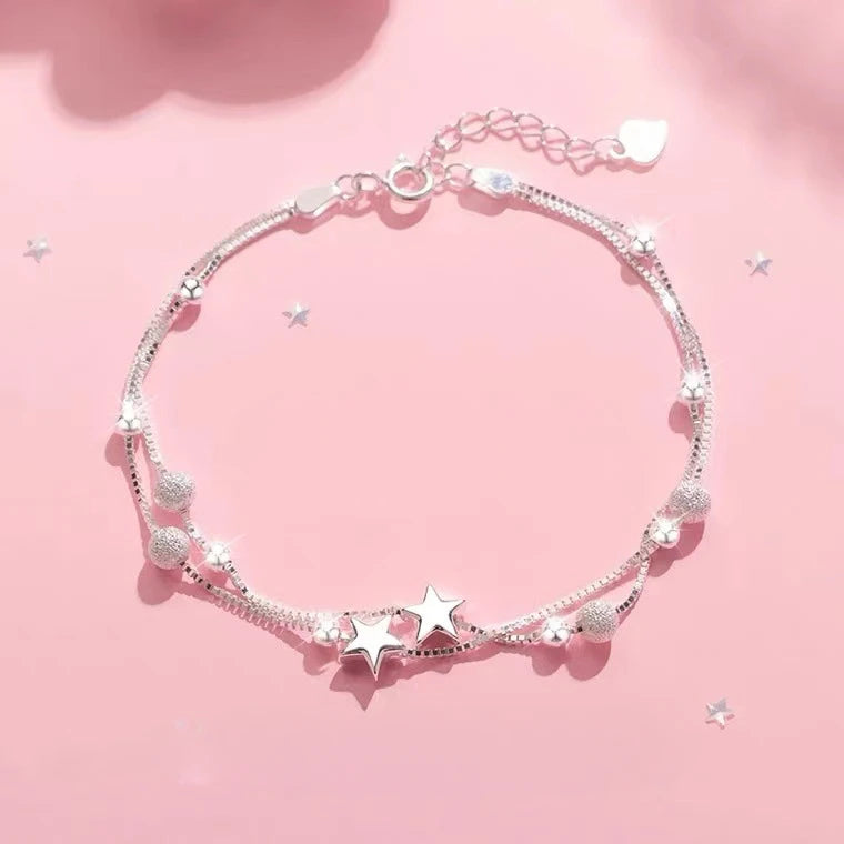 Luxury 925 Sterling Silver Bracelet Chain Women Fashion Minimalist XO Style Bracelet Designer Wedding Party Bling Jewelry Gifts