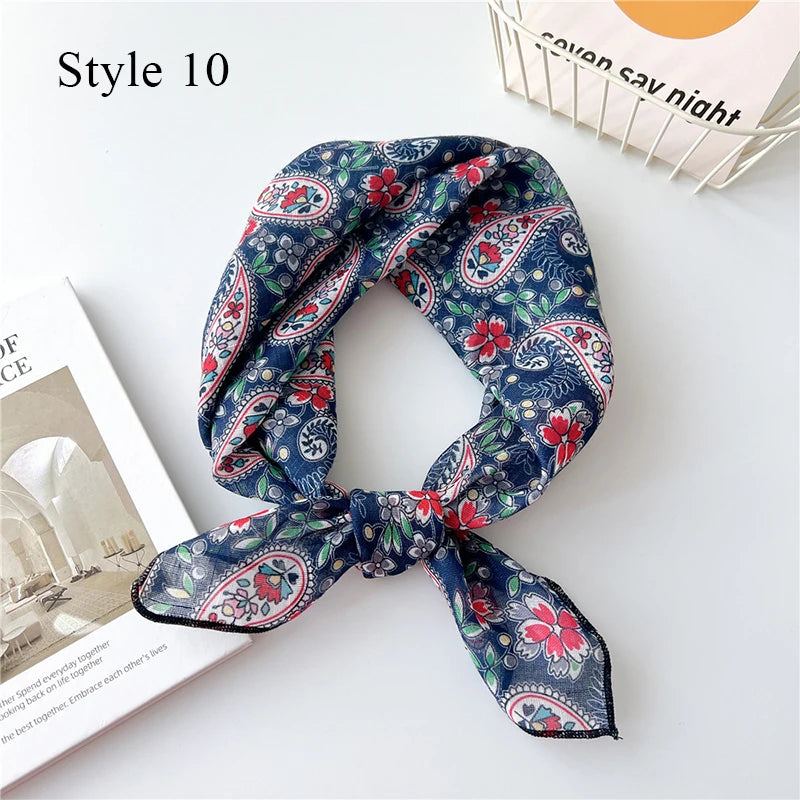 Fashion Cotton Linen Shawl Square Scarf for women sweet Cherry Print Hijabs Ladies Wraps summer sunscreen Bandanas Head scarf