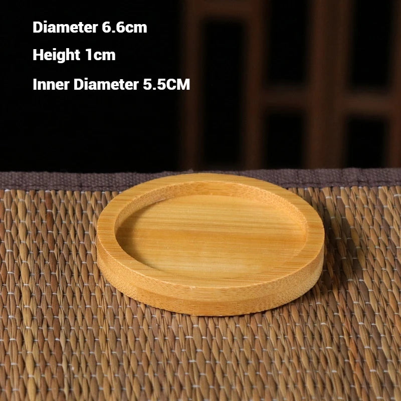 30 Style Round Square Flower Pots Planter Bamboo Tray Wood Holder Home Decor Gardening Supply Anti-Fade Simple Elegant Design