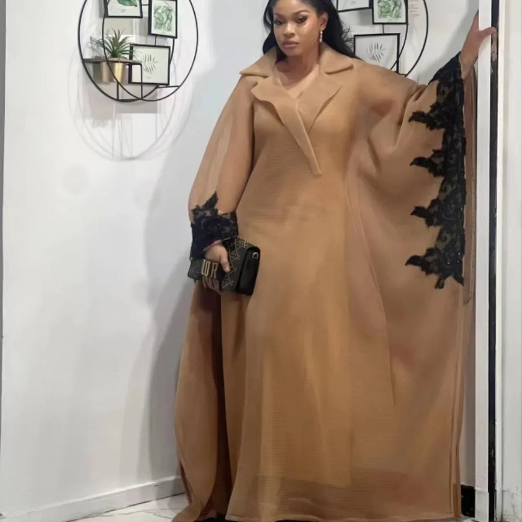 2024 Elegant African Party Evening Dresses for Women African 3/4 Sleeve Plus Size Long Maxi Dress Gowns Dashiki Africa Clothing