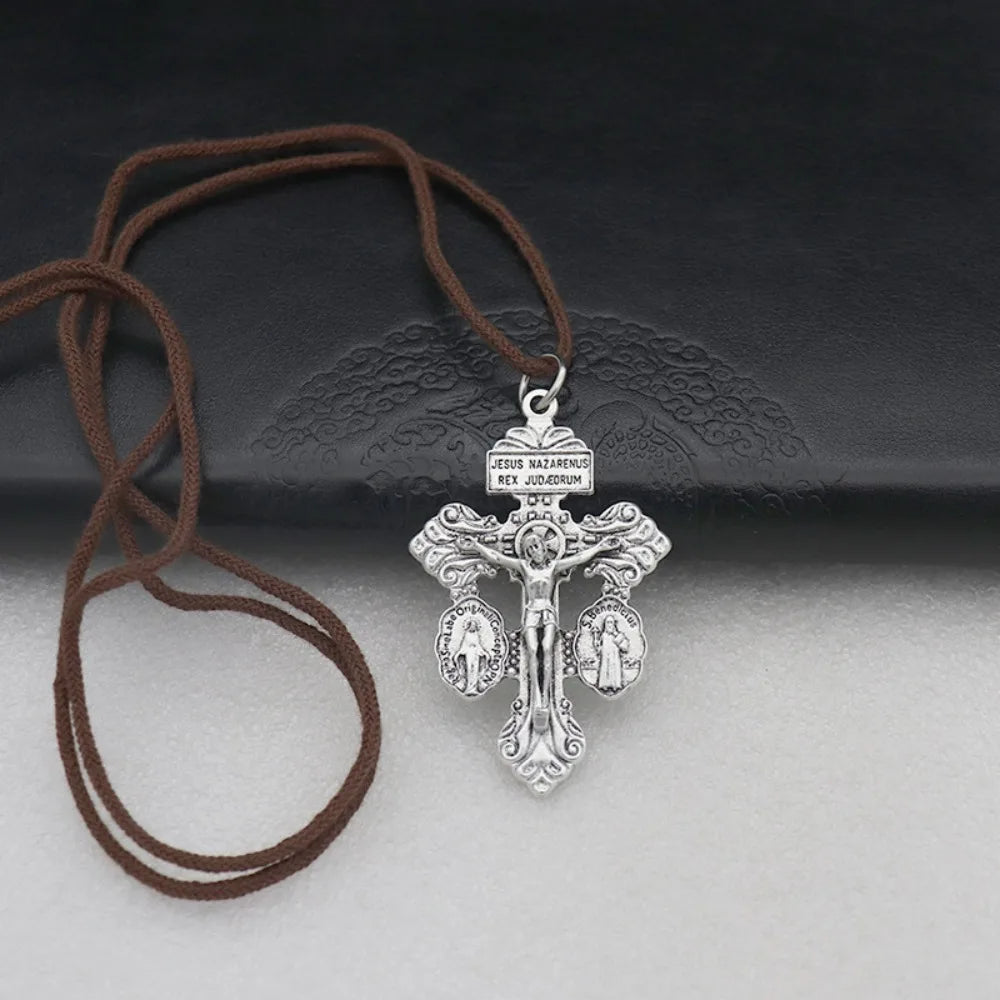 1/3/6PCS Alloy Catholic Crucifixes Multipurpose Catholic Things Meaningful Pardon Crucifix High Quality Crosses for Rosarie