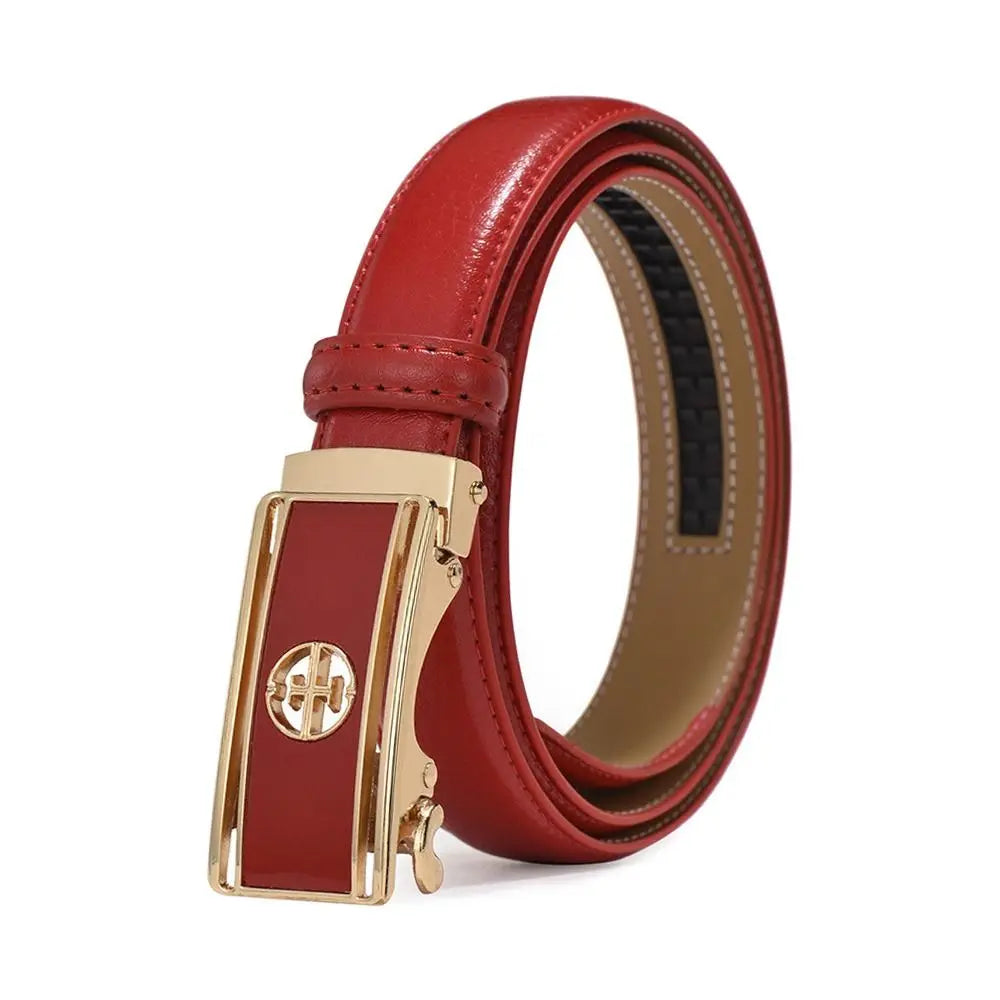 Women Belt Luxury Famous Designer Brand Real Genuine Leather Strap Automatic Buckle Belts Waistband