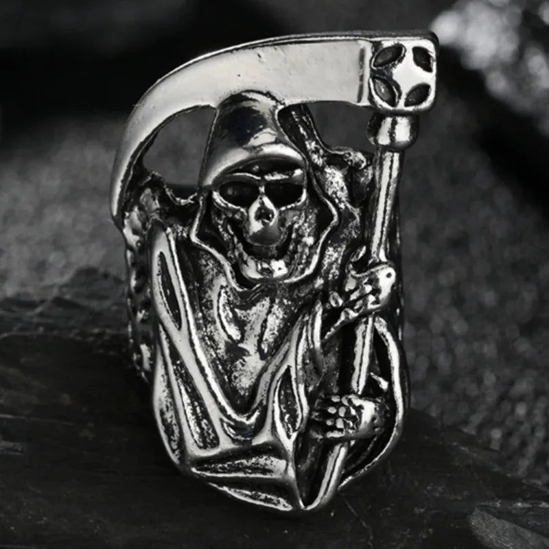 Simple Big Cross Rings for Men Boy Crucifix Black Color Ring Religious Male Jewelry Gift for Christian Catholicism