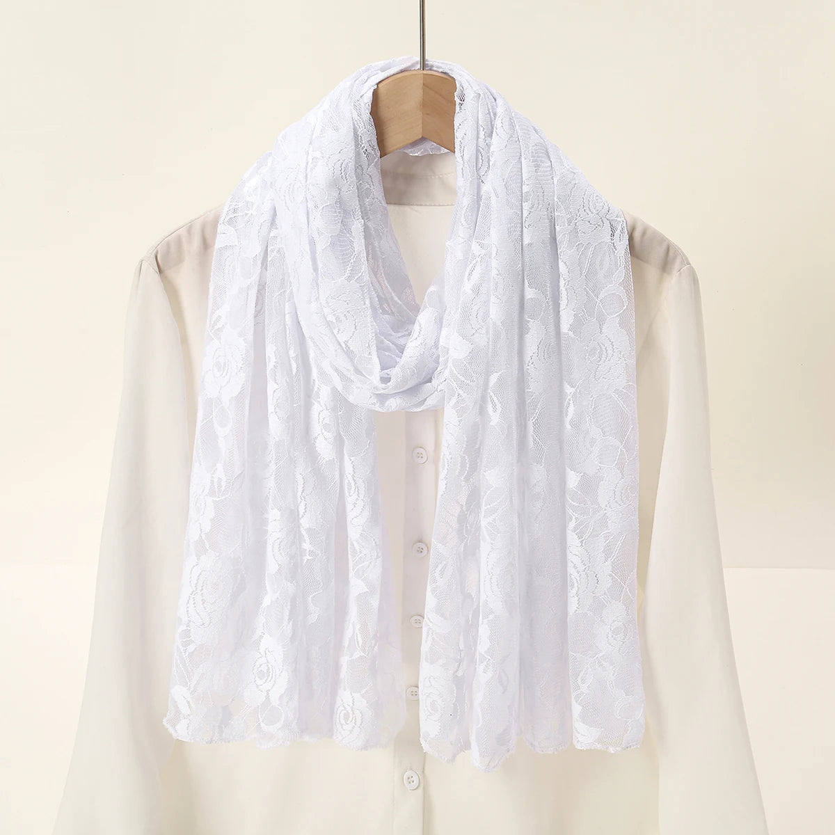Elegant Rose Lace Shawl Wraps For Women Summer Hoasale Long Shwal Pashmina Ladies Decorate Stoles With Fashion Style