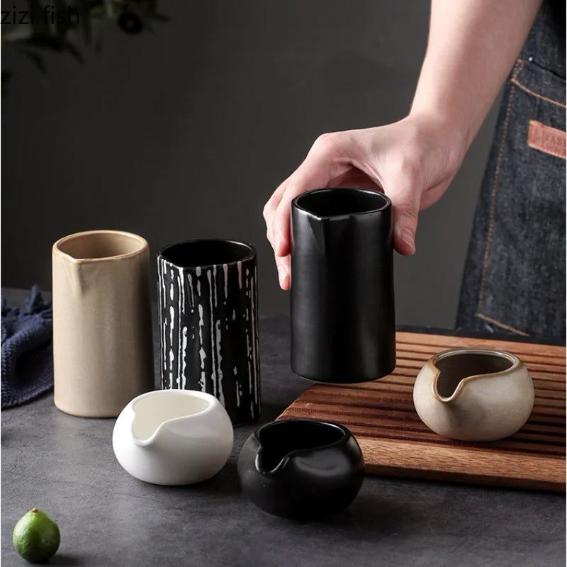 Ceramic Milk Jug Spice Dish Sauce Dish Coffee Nipple Cups Steak Sauce Bucket Snack Bowls Sauce Jugs Gravy Boats Tableware