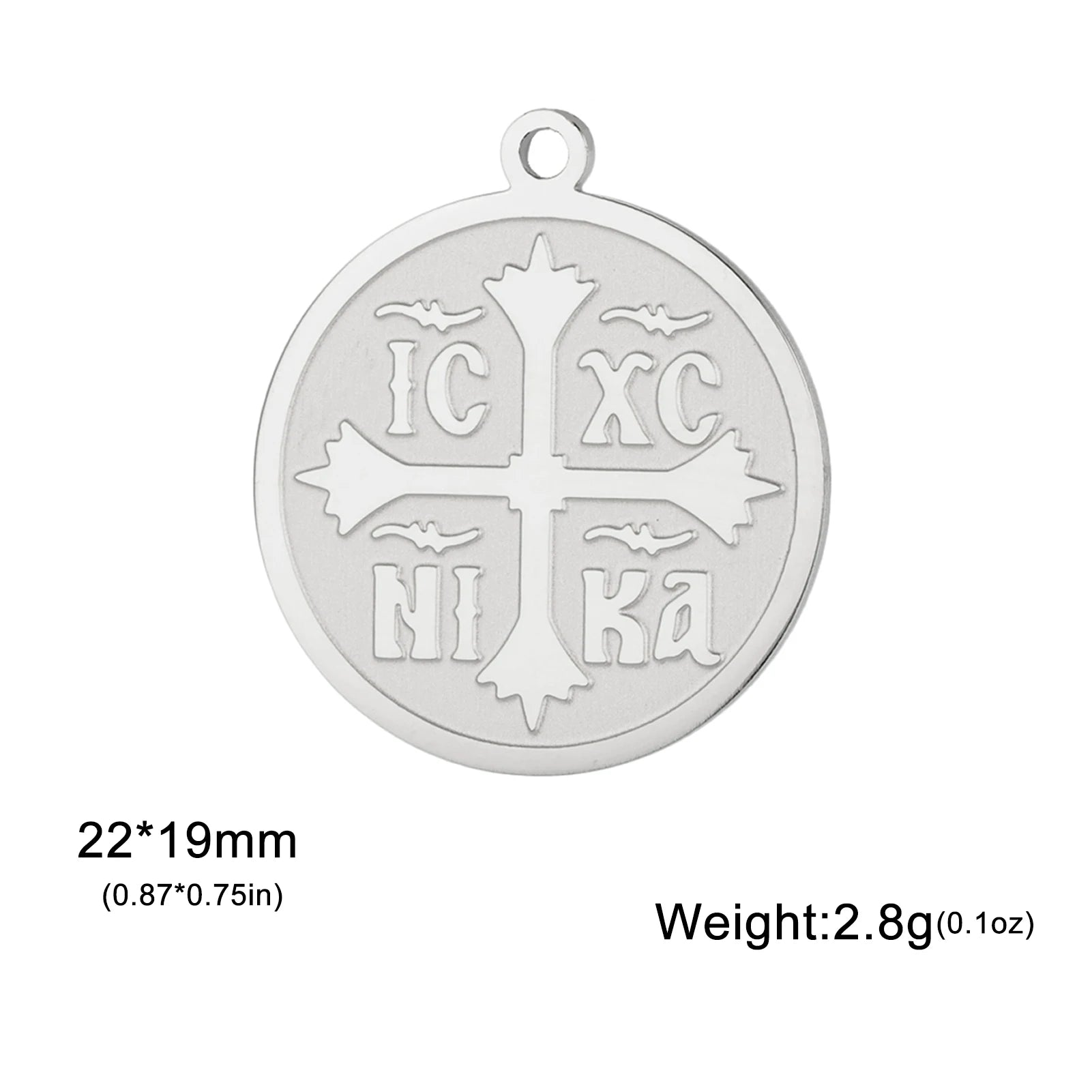 Stainless Steel Circle Cross Pendant for Necklace Earrings Bracelet Jewelry Set Gifts DIY Accessories Supplying Wholesale