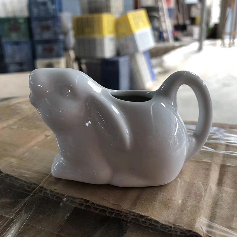 Pitcher Milk Creamer Ceramic Jug Cow Coffee Cup Sauce Gravy Dispenser Pourer Frothing Mini Container Serving Boat Frother