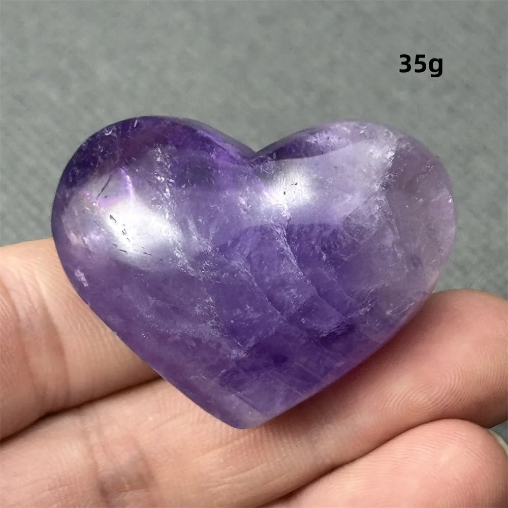 Natural Amethyst Heart Shaped Love Gemstone Meaning Love Healing Reiki Meditation Energy Witchcraft Home Decoration